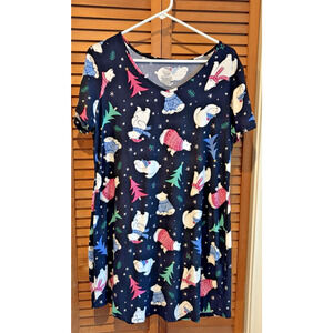 Polar Bear Winter Themed 'Secret Treasures' Sleepwear night gown Size Small SOFT